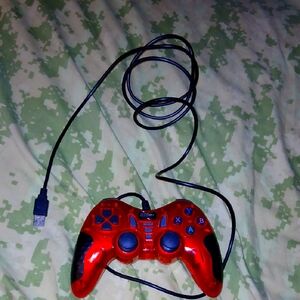 Red Wired Game Controller